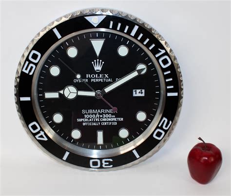 rolex submariner wall clock ebay|rolex wall clock original price.